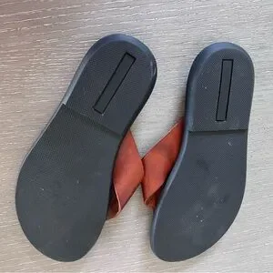 Mercanti Fiorentini Men\'s Tan Leather Flip-Flops Mercanti Fiorentini Mens Sandals Brown Italian Leather Flip  main image 4